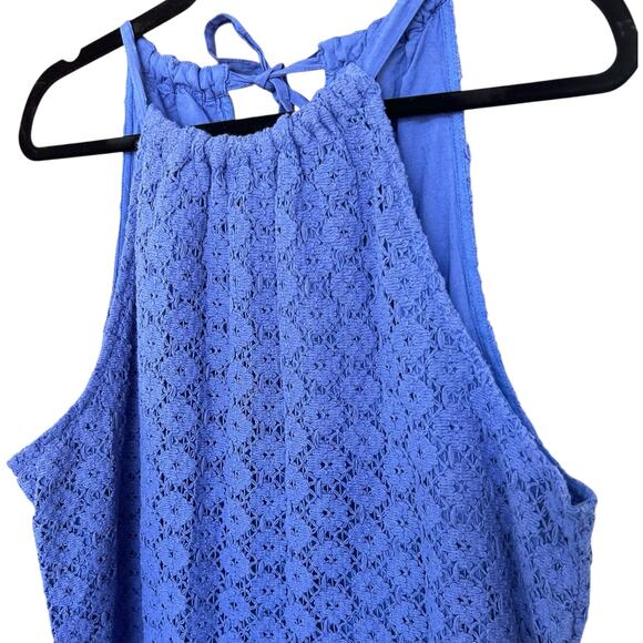 NWT A New Day Target Women's Sleeveless Periwinkle Crochet Halter Dress Size XL - Picture 4 of 8